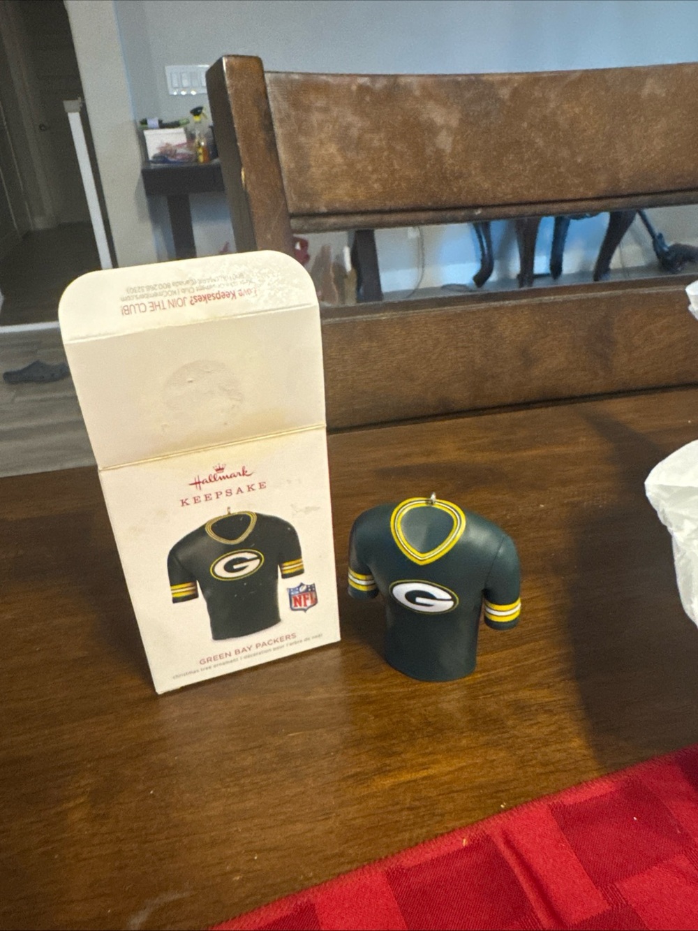 Hallmark Keepsake Green Bay Packers Jersey Ornament - Green, Yellow & White